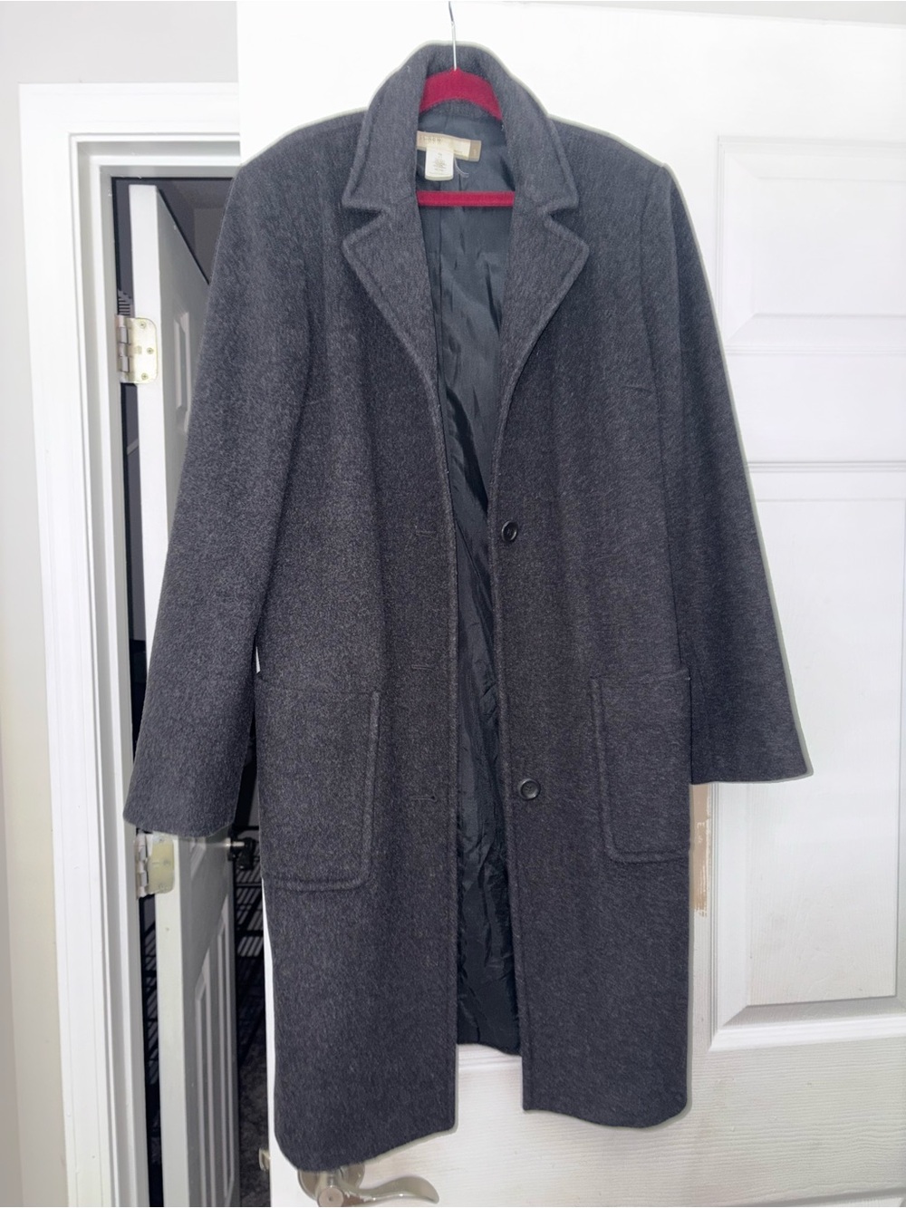 J. Crew Charcoal Wool-Blend Pea Coat